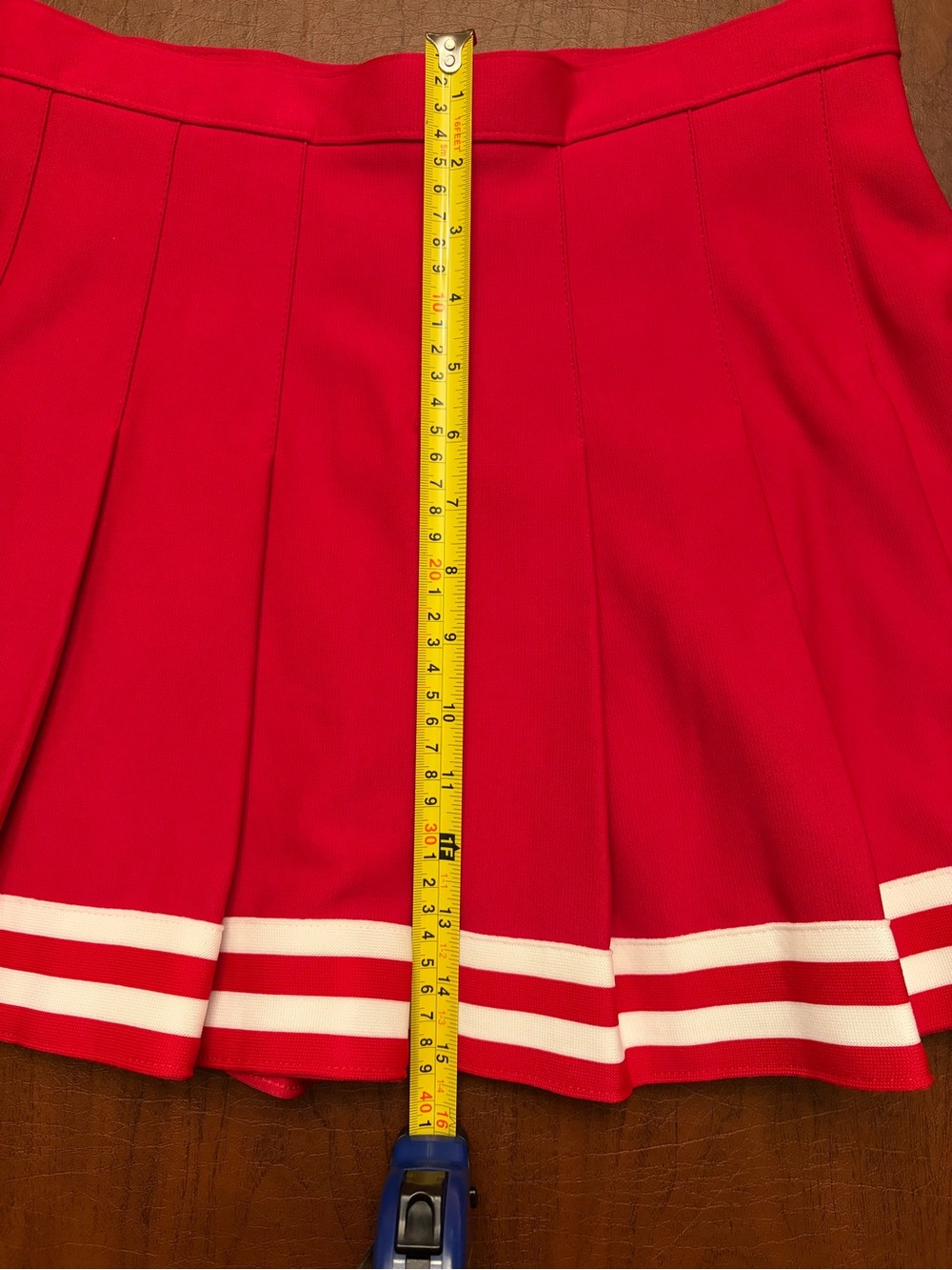 Chassé Red Pleated Cheer Skirt Adult Size M - Picture 6 of 7